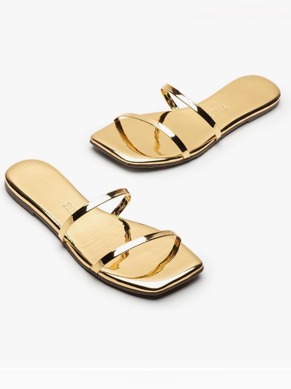 Tkees | Square Toe Gemma Mirror Sandals | Gold | Size 9 | New ✨🆕